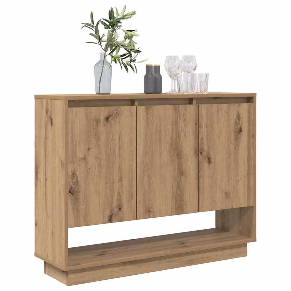 Berkfield Home Artisan Oak Sideboard in Brown, W/D/H: 97 x 29 x 75 cm – 2
