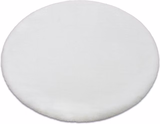 RugsX White Bunny Faux Fur Round Rug, Diameter: 140 cm