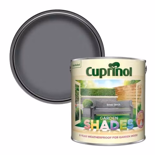 Cuprinol Garden Shades Silver Birch Semi-Transparent Matt Water-Based Exterior Woodcare, 2.5 l
