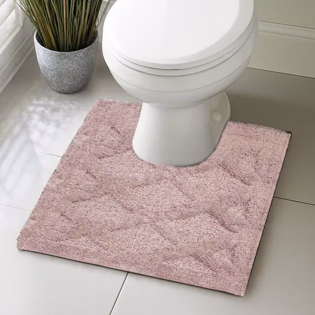Velosso Knox Pink Microfibre Non-Slip Bath or Pedestal Mat, Small