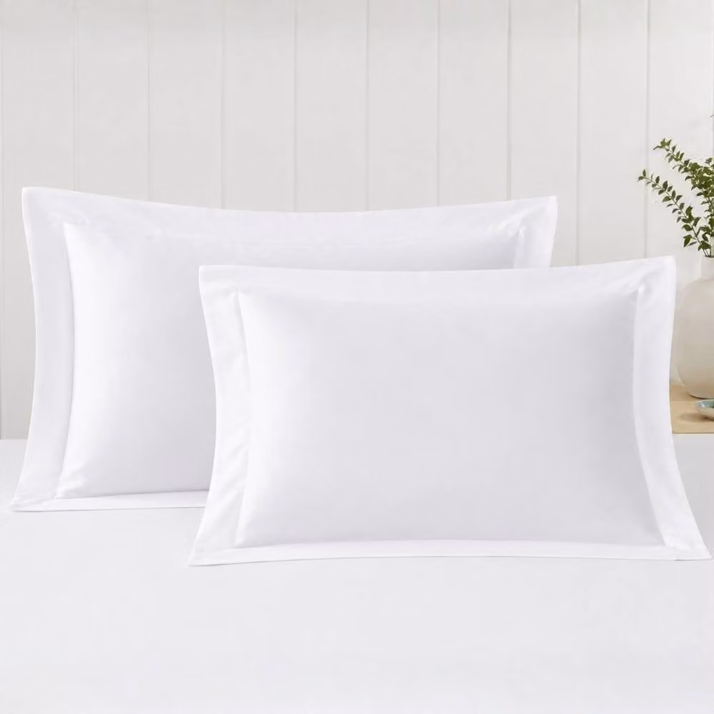 Pamposh 500 Thread Count Egyptian Cotton Mako Satin Duvet Cover and Pillowcase Set, White, 200 x 200 cm – 3
