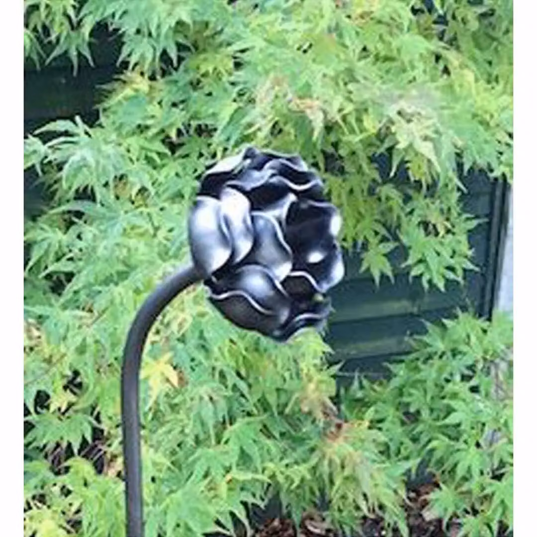 Poppyforge Rose Plant Pin Support, Pack of 3, Black Steel, Height: 152.4 cm – 3