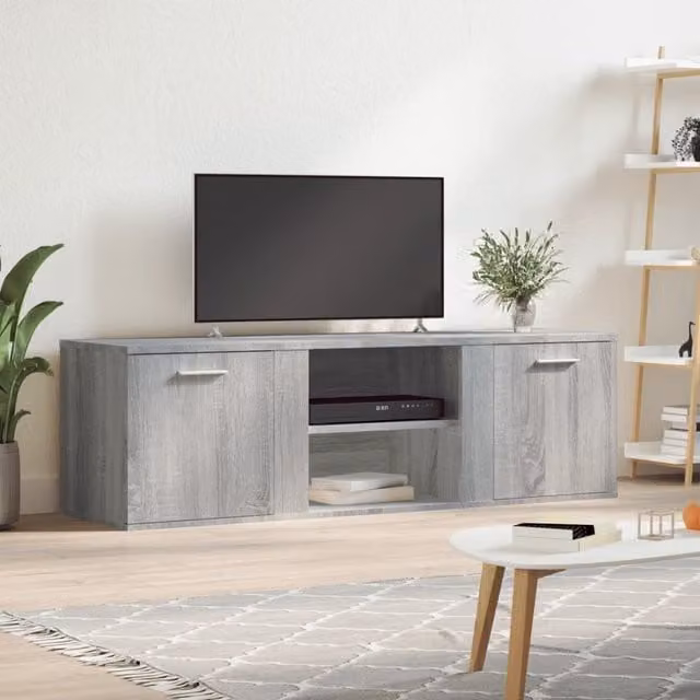 Berkfield Home Grey Sonoma TV Cabinet in Engineered Wood W/D/H: 120 x 34 x 37 cm