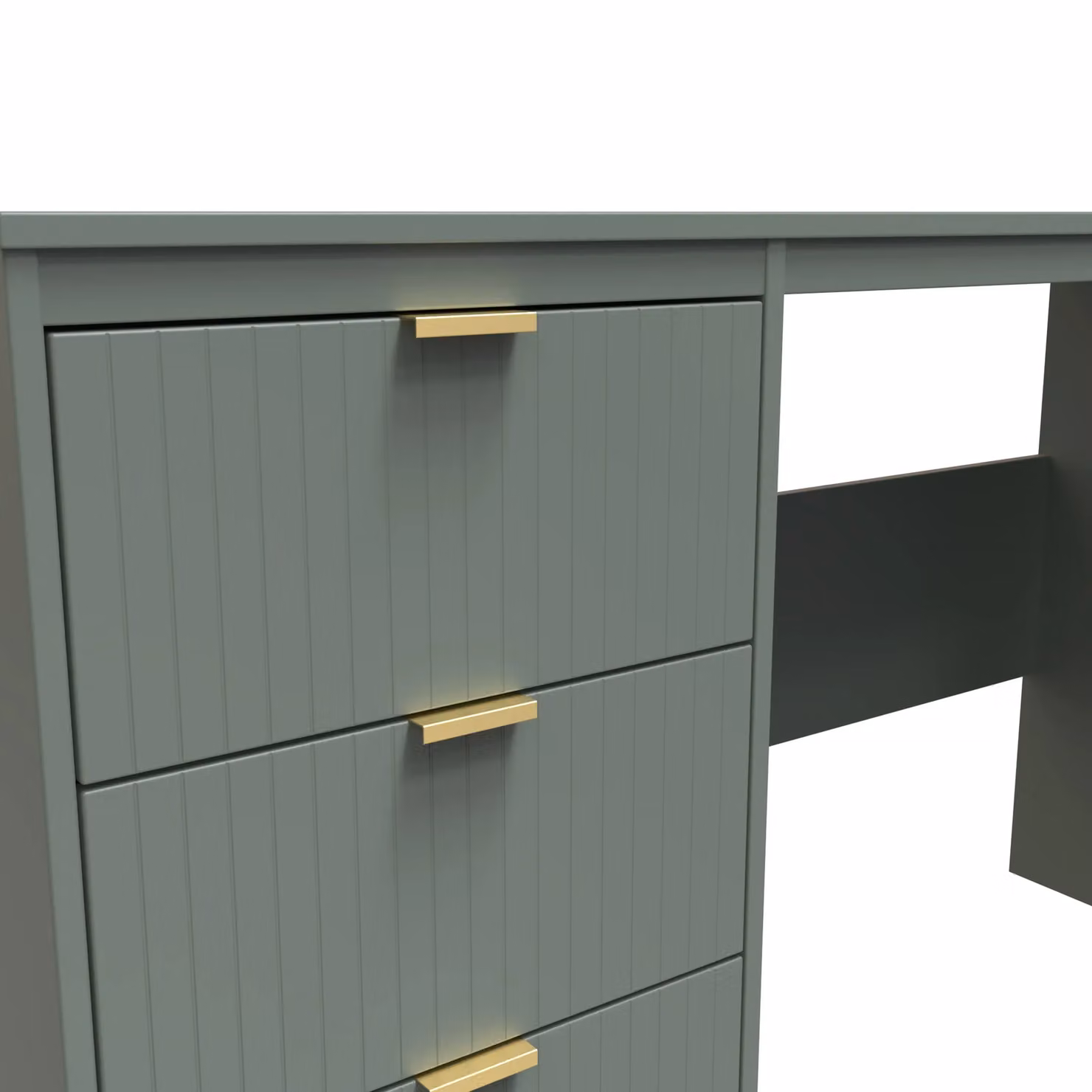 Ready Assembled 2 U Denver 3 Drawer Desk in Pale Green – 3