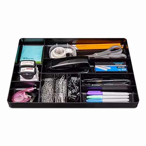 Ernst Manufacturing 10-Compartment Organiser Tray, Black