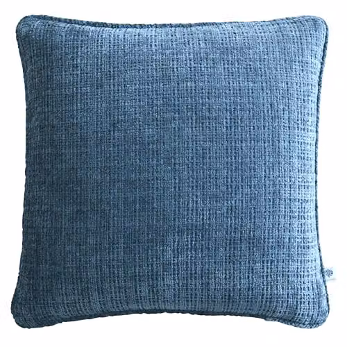 Appletree Petrol Blue Chenille Square Cushion with Removable Cover, W/D/H: 43 x 43 x 43 cm – 1