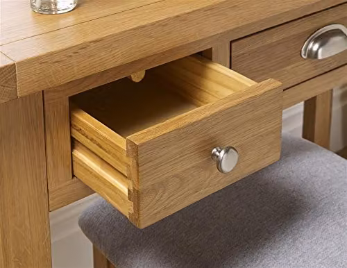 Birlea Woburn Oak Wood Dressing Table in Brown, W/D/H: 110 x 45 x 83 cm – 3