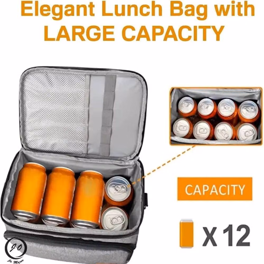 Kelvenix Thermal Insulated Grey Picnic Cool Bag, BPA Free, W/D/H: 51.58 x 25.4 x 20.32 cm – 4