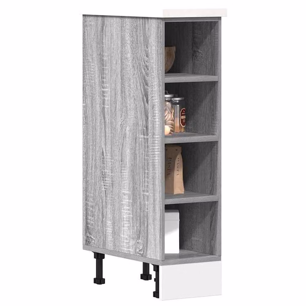 Berkfield Home Grey Sonoma Modern Kitchen Base Unit with Hinged Doors and Internal Shelves, W/D/H: 20.0 x 44.5 x 81.5 cm – 2