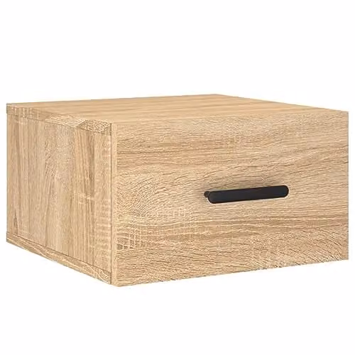 vidaXL Wall-mounted Bedside Cabinet in Sonoma Oak, W/D/H: 35 x 35 x 20 cm