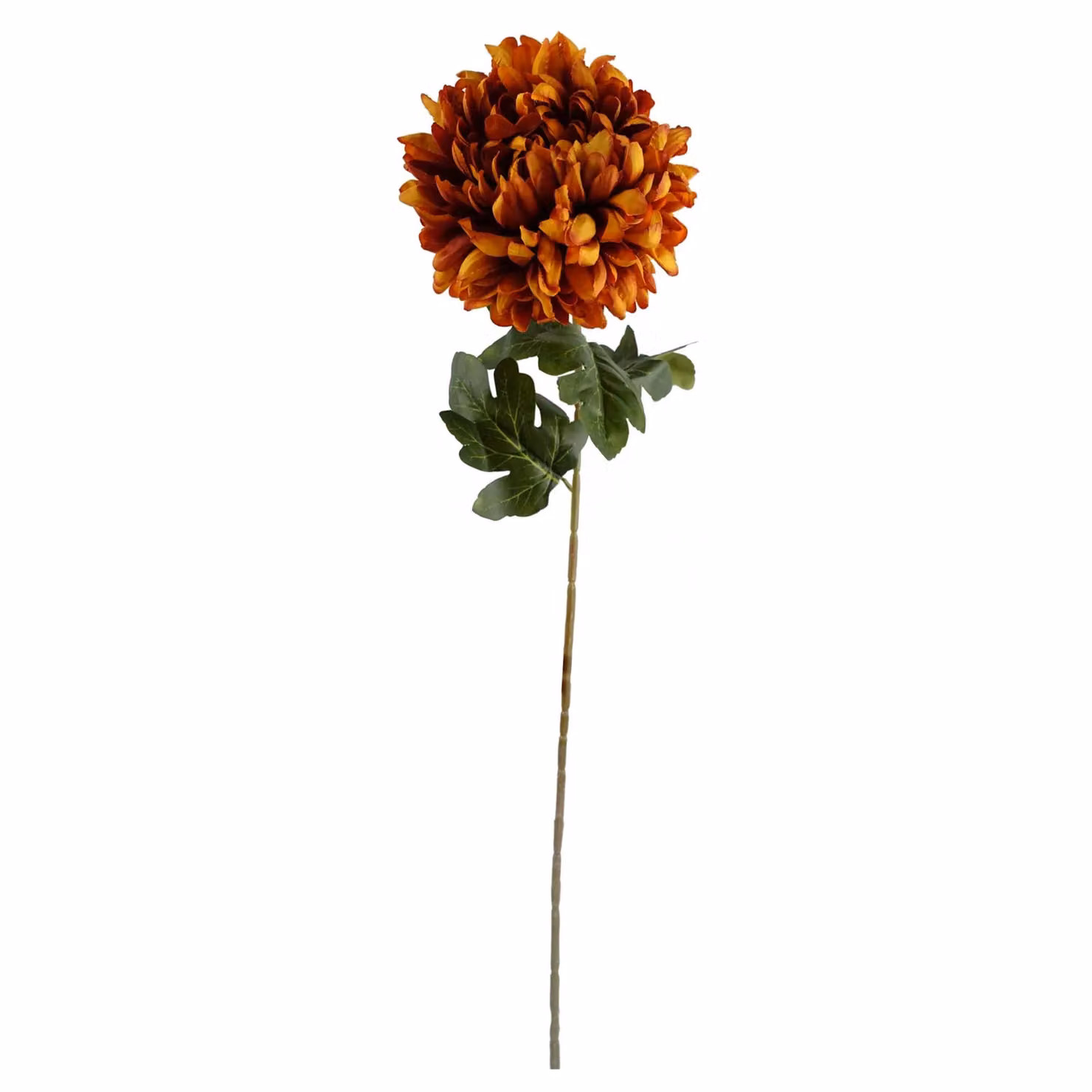 Leaf Extra Large Reflex Chrysanthemum Artificial Flower in Orange, Height: 75 cm – 2