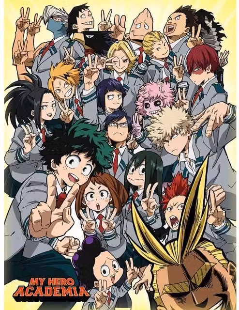 My Hero Academia School Class Selfie Multicolour Canvas Print