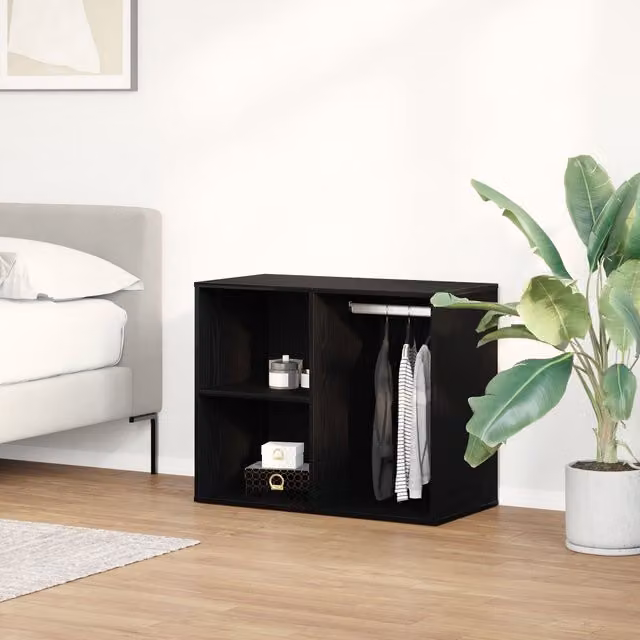 Berkfield Home Black Oak Cosmetic Cabinet, W/D/H: 80 x 40 x 65 cm