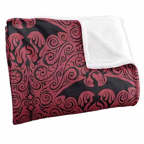 LOGOVISION Game of Thrones House of the Dragon Throw Blanket, White and Multicolour, W/D/H: 152 x 127 cm – 2
