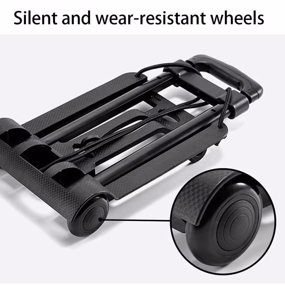 EONLION Folding Lightweight Hand Sack Trolley Cart in Black – 5