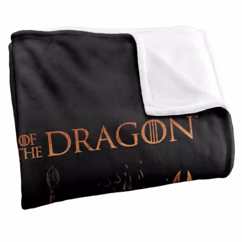 Warner Bros. House of the Dragon Fire, Sword and Dragon Super Soft Fleece Throw Blanket, W/D/H: 91 x 147 cm – 2