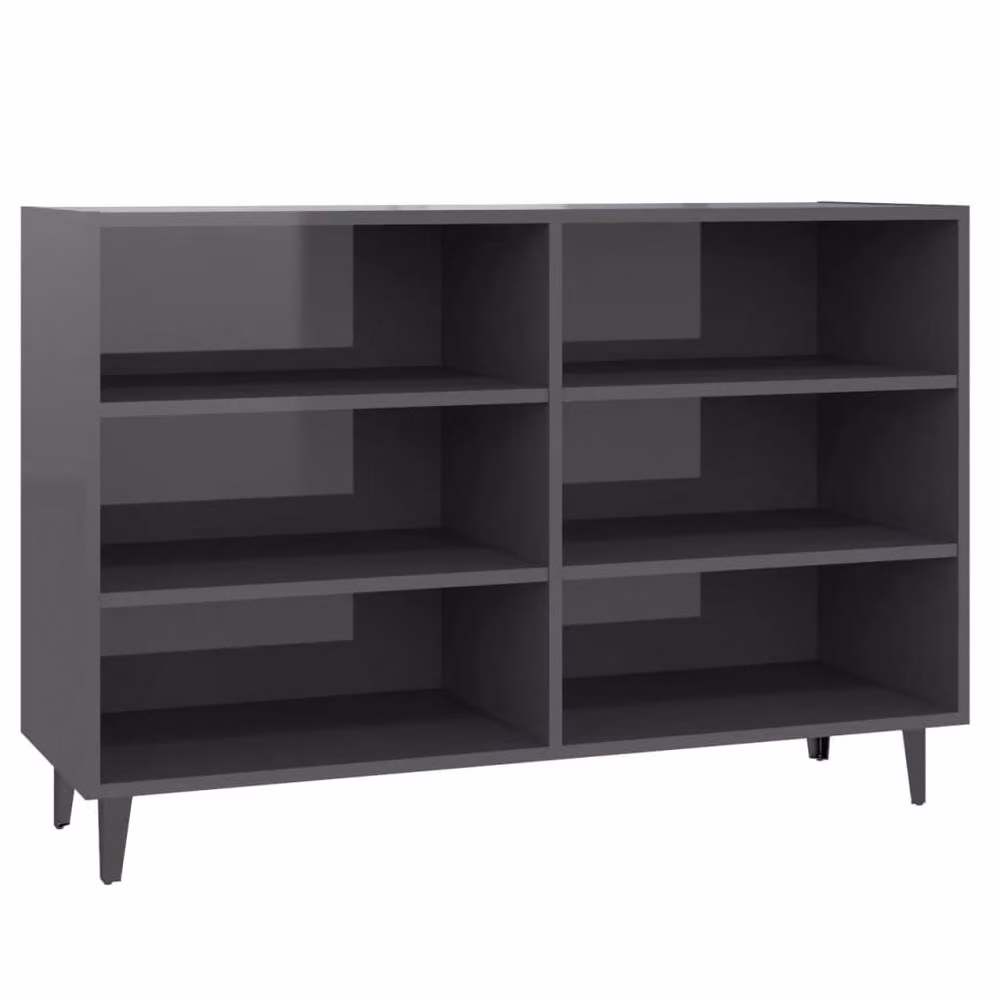 Berkfield Home Modern High Gloss Grey Sideboard, W/D/H: 103.5 x 35 x 70 cm – 3
