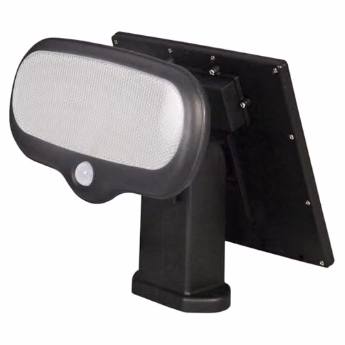 mysmartbuy Solar Powered LED Security Light with PIR Motion Sensor and Dusk Sensor, 500 Lumen Black Outdoor Wall Lamp, H: 26 cm, W: 19 cm, D: 25 cm – 2