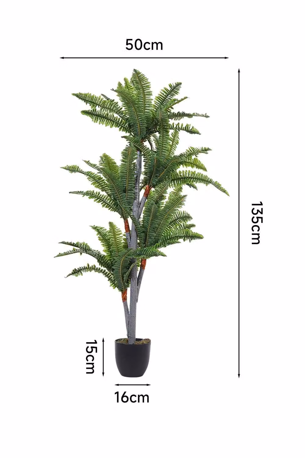 H&O Direct 135 cm Artificial Persian Grass Decorative Plant in Green – 5