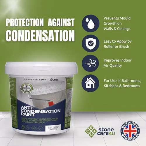 Stonecare4u Anti-Condensation Paint, White, 2.5 l – 2