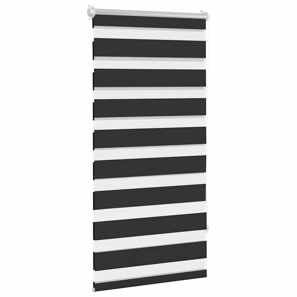 Berkfield Home Zebra Day and Night Blind in Black and White, W: 80 cm, H: 150 cm – 3