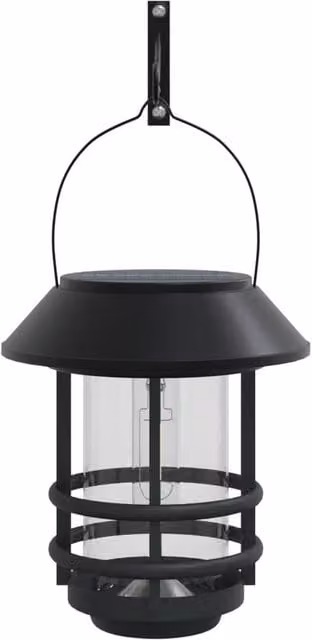 Berkfield Home Solar Outdoor Wall Lanterns, 2 Pack, Black – 1