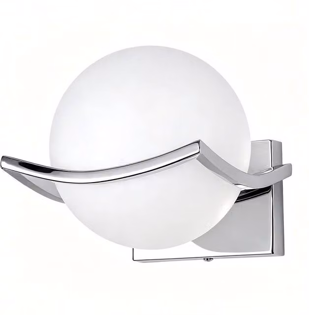 Goeco LED Glass Sphere Wall Lamp in Silver – 1