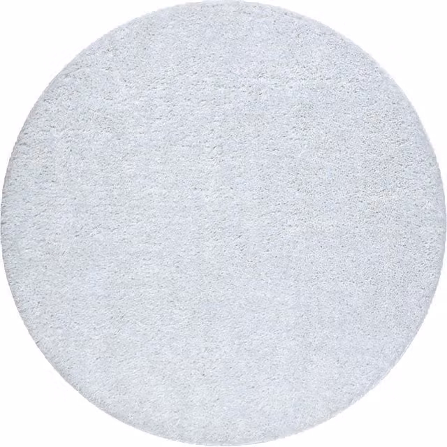 RugsX Round White Bathroom Rug, Diameter: 100 cm