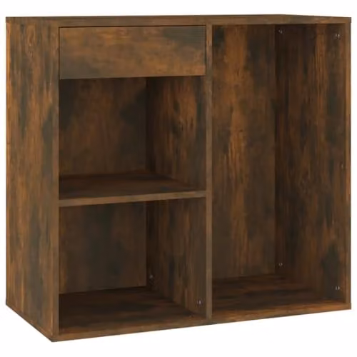 vidaXL Modern Cosmetic Cabinet in Smoked Oak, W/D/H: 80 x 40 x 75 cm