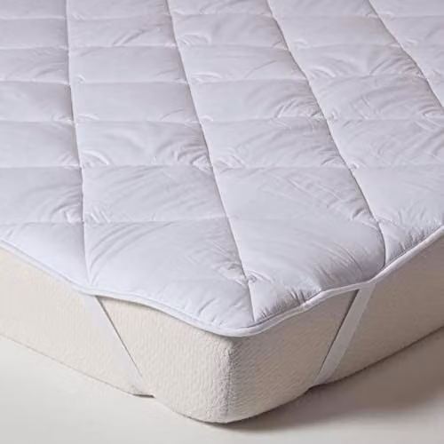 Homescapes Luxury Extra Thick Cotton Mattress Topper, White, W/D/H: 120 x 200 x 3 cm