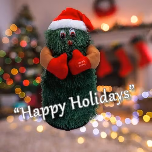 VFM e-Store Dancing and Singing Christmas Tree Decoration, Green, H 25.1 x W 12 x D 11.5 cm – 4