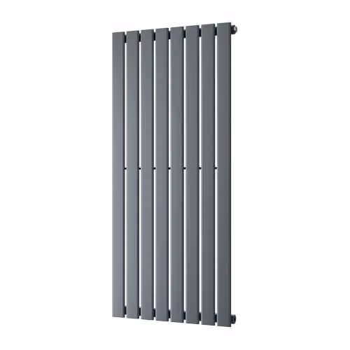 Typhoon Anthracite Flat Tube Vertical Designer Radiator, W: 54.4 cm, H: 120 cm – 2