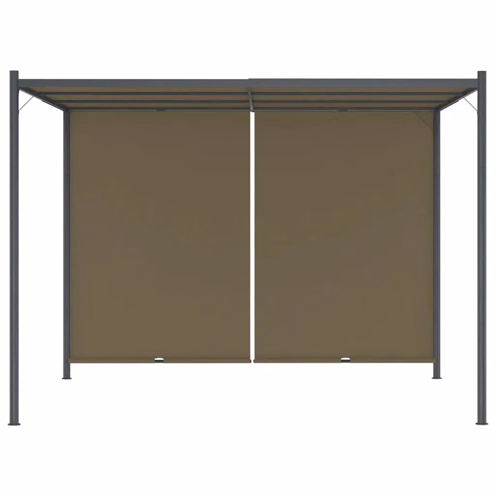 Berkfield Home Garden Pergola with Retractable Roof in Beige, W/D/H: 300 x 300 x 300 cm – 2