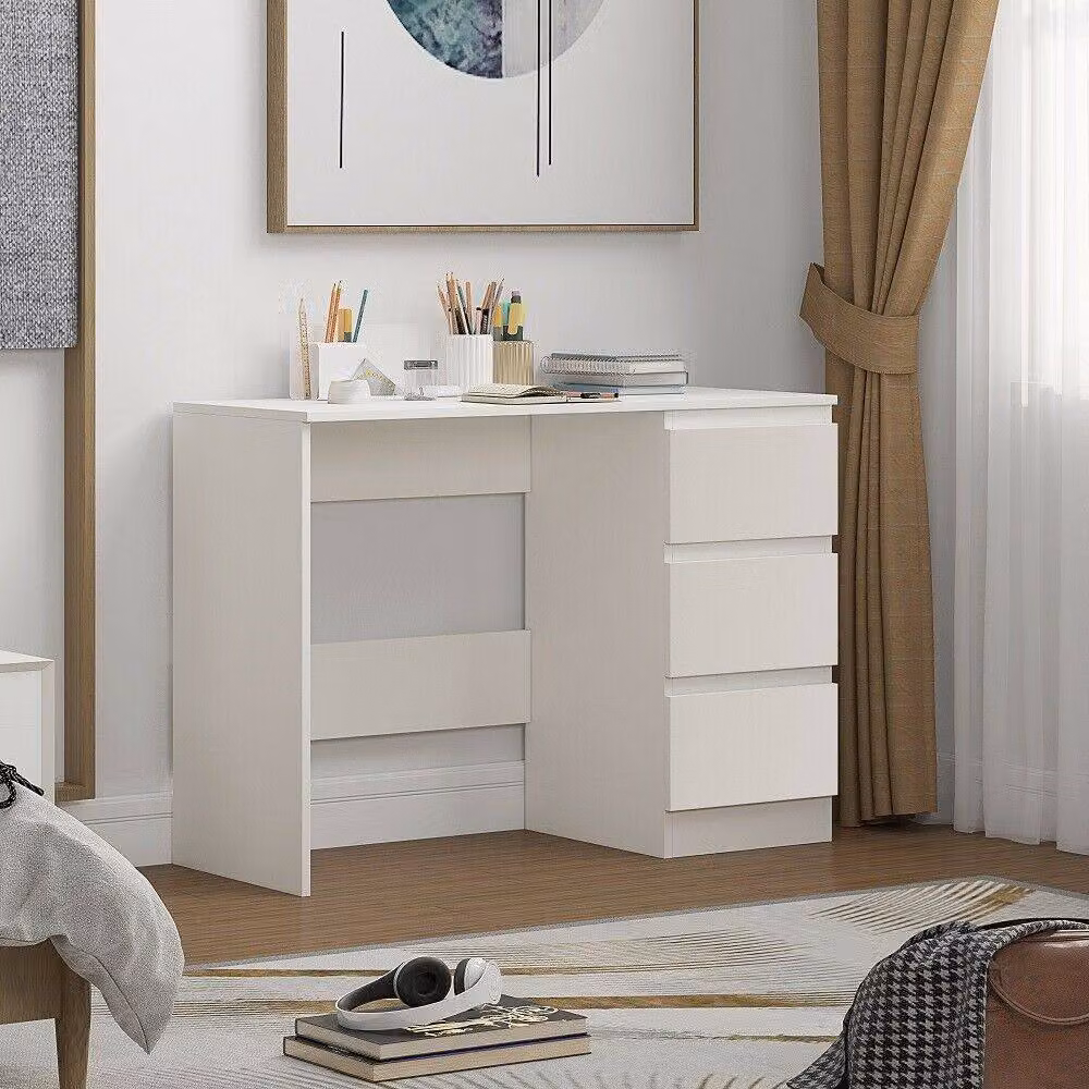 SquareBoxx Fairfield Matt Dressing Table with 3 Drawers in White – 2