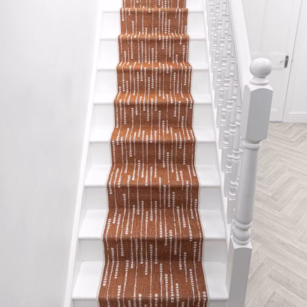 runrug Stair Runner Carpet, Aperol Spritz Terracotta Orange, W: 70 cm x L: 510 cm – 4