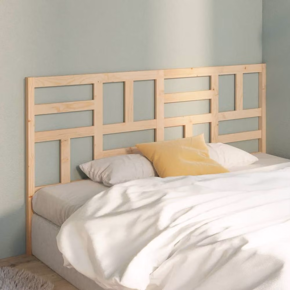 Berkfield Home Rustic Solid Pine Bed Headboard in Tan, W/D/H: 186 x 4 x 104 cm – 2