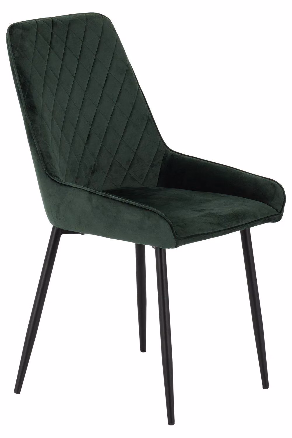 Seconique Avery Set of 2 Green Velvet Dining Chairs with Armrests – 3