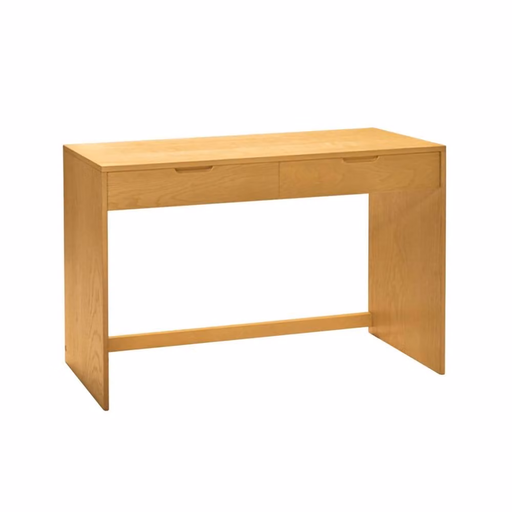 sweeek Modern Wood Decor Console Table with 2 Drawers, Brown, W: 120 cm – 2