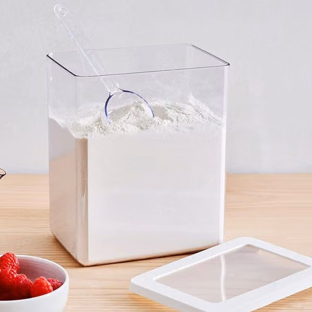 GastroMax Stackable Airtight Dry Food Keeper, 3.5 l, Transparent and White