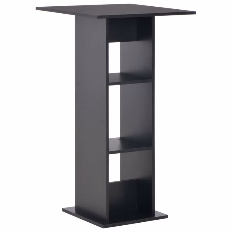Berkfield Home Modern Black Square Bar Table, W/D/H: 60 x 60 x 110 cm