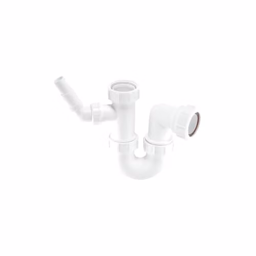 McAlpine WM14 White 75mm Water Seal Tubular Swivel P Trap with 1.5 inch Multifit Outlet and 135 degree Inlet