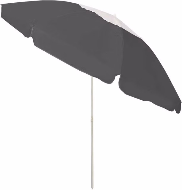 Berkfield Home Elegant Beach Umbrella in Anthracite Grey, Diameter: 240 cm