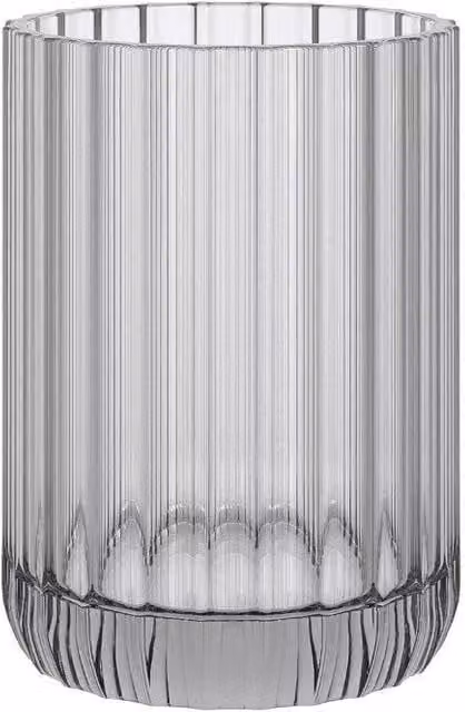 Cosmic Lido Collection Glass Toothbrush Holder Tumbler in Smoke Grey, Diameter: 8 cm – 1