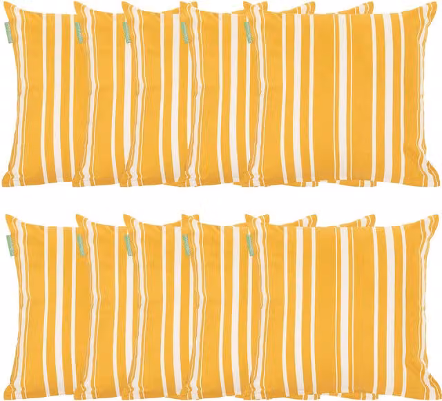 Gardenista Jungle Horizon Printed Outdoor Square Scatter Cushion in Yellow, W/D/H: 45 x 45 x 45 cm