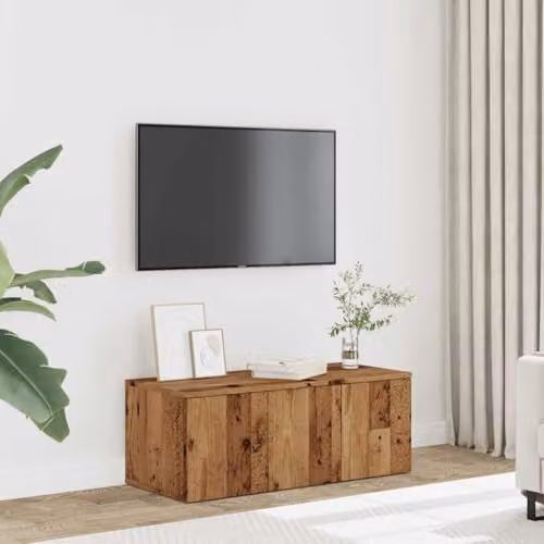 vidaXL Modern TV Cabinet in Old Wood Brown, W/D/H: 80 x 34 x 30 cm – 3