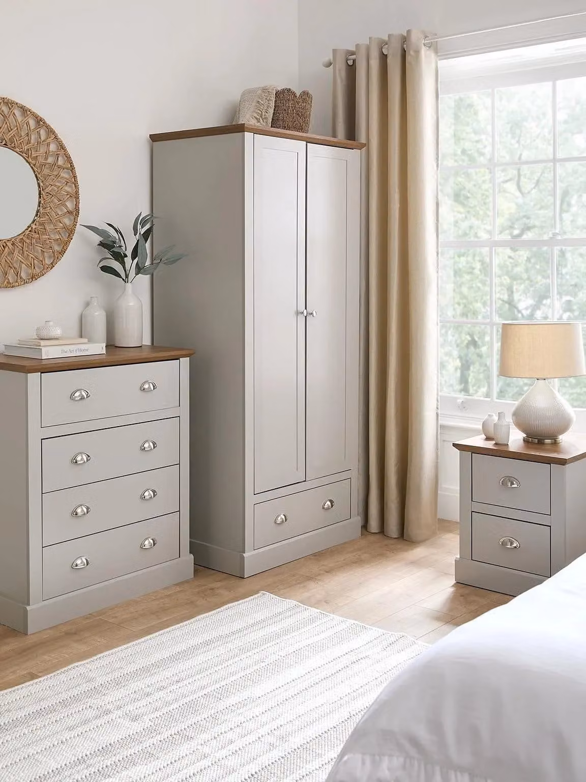 The Very Collection Crawford 3 Piece Bedroom Set in Grey Oak