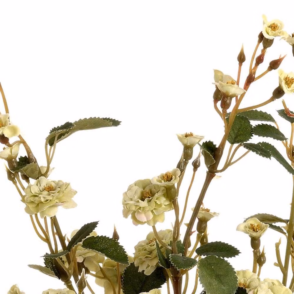 Hill Interiors Faux Wild Meadow Rose in Green and Multicolour – 2