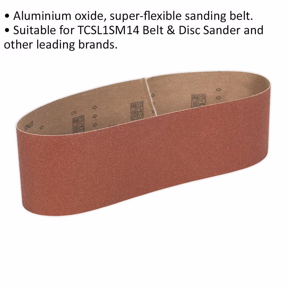 Loops PREMIUM 60 Grit Aluminium Oxide Sanding Belt, Brown/Multicolour, W: 100 mm x L: 915 mm – 2