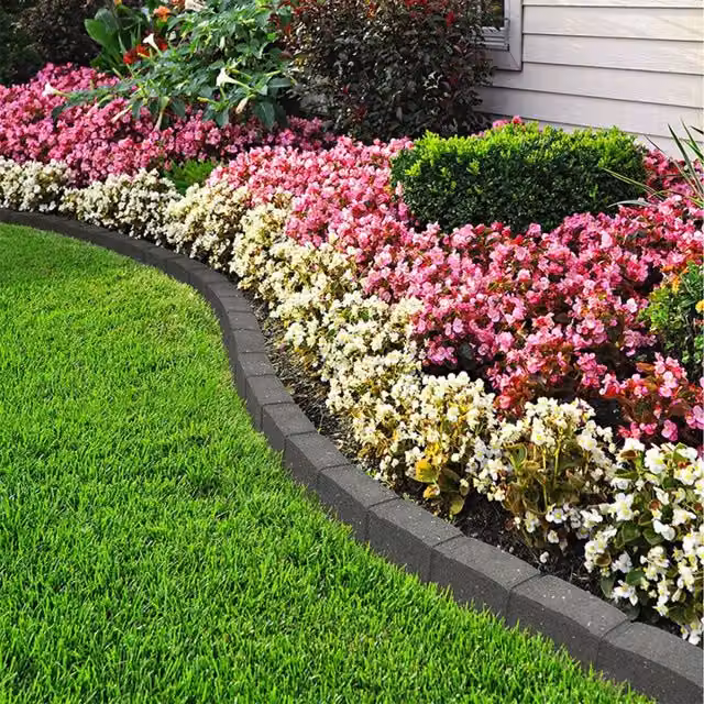 Primrose Roman Stone Garden Edging, Grey, 1.2m Pack of 2