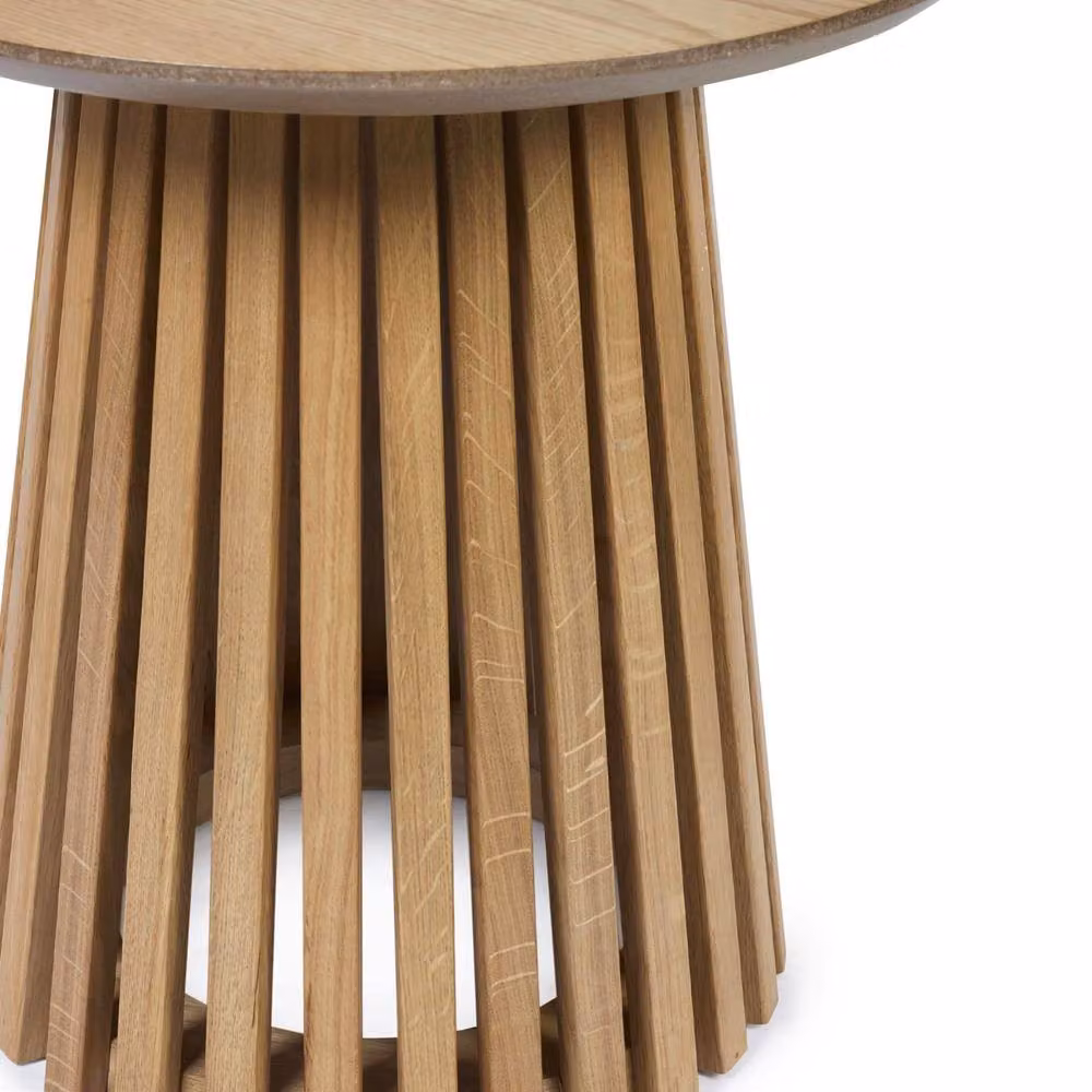 Cheshire Orla Round Lamp Table in Natural Oak, W/D/H: 45 x 45 x 45 cm – 4